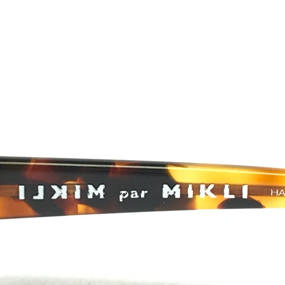 Mikli Sunglasses 6075 COL 281 Small Tortoise Round Frames with Green Lenses